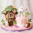 thumbnail image 3 of Set de Adornos para Pastel HNGWLYN Hadas con Hongos Rosados y Mariposas, 3 of 8