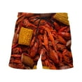 thumbnail image 2 of Bañador corto ajustado para hombre con estampado y bolsillos, traje de baño deportivo de secado rápido., 2 of 3