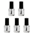 thumbnail image 4 of 10pcs / pack 10ml botella vacía del pulimento de clavo con el cepillo dentro de las botellas claras formadas cuadrado del envase del esmalte de uñas, 4 of 5