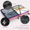 thumbnail image 4 of Tyethy Luggage Sets 3 Piece Hardshell Suitcase Set with 20" Carry-on Luggage with USB Port Spinner Wheels, Purple, 4 of 9