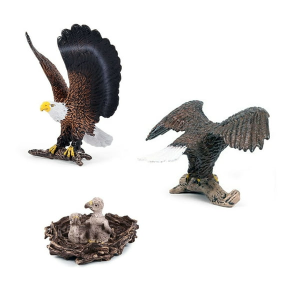 Yokua American Creature Toy Hand Painted Bald Eagle Figurine for Educational Fun