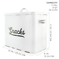 thumbnail image 6 of AuldHome Design Rustic Snack Bin, White Enamelware Snack Container Perfect for Single Serving Snacks, 6 of 10