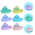 thumbnail image 4 of 12 Uds Mini barco artesanal pequeño modelo de barco decoración pequeño barco luminoso artesanía micropaisaje Prop, 4 of 8