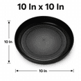 thumbnail image 2 of 10 Inch Wheat Straw Dinner Plates, Set of 8 Unbreakable Plates, Microwave & Dishwasher Safe, Lightweight Modern Tableware, Reusable Dinner Plates for Kitchen Daily Use(Black), 2 of 7