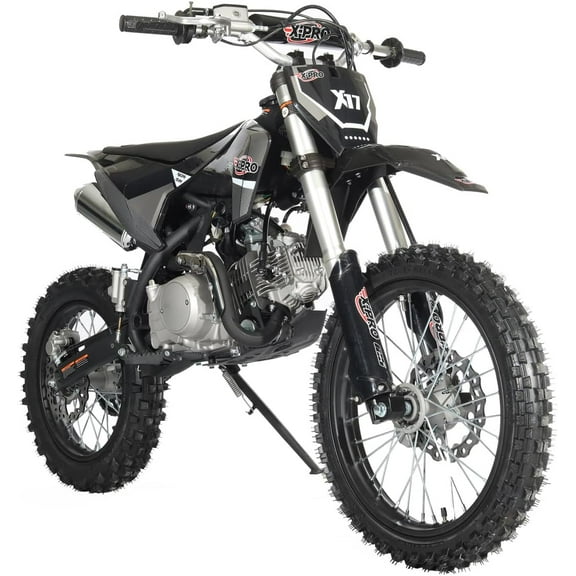 X-Pro X17 Gasoline 125cc Dirt Bike for Adults and Big Boys - Black