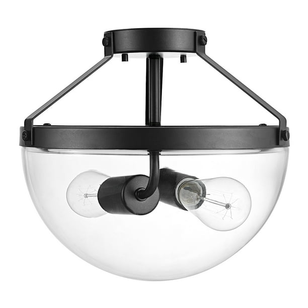 Globe Electric Belsize 2 Light Dark Bronze Semi Flush Mount - Globe Electric Semi Flush Mount Ceiling Light Globe Electric Belsize 2 Light Dark Bronze Semi Flush Mount - Globe Electric Semi Flush Mount Ceiling Light