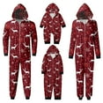 thumbnail image 7 of Hwmodou Matching Christmas Pajamas For Family Cozy Homewear Snowflake Reindeer Print Hooded Loungewear Holiday Santa Claus Sleepwear Xmas Pjs Set For Couples And Kids, 7 of 7