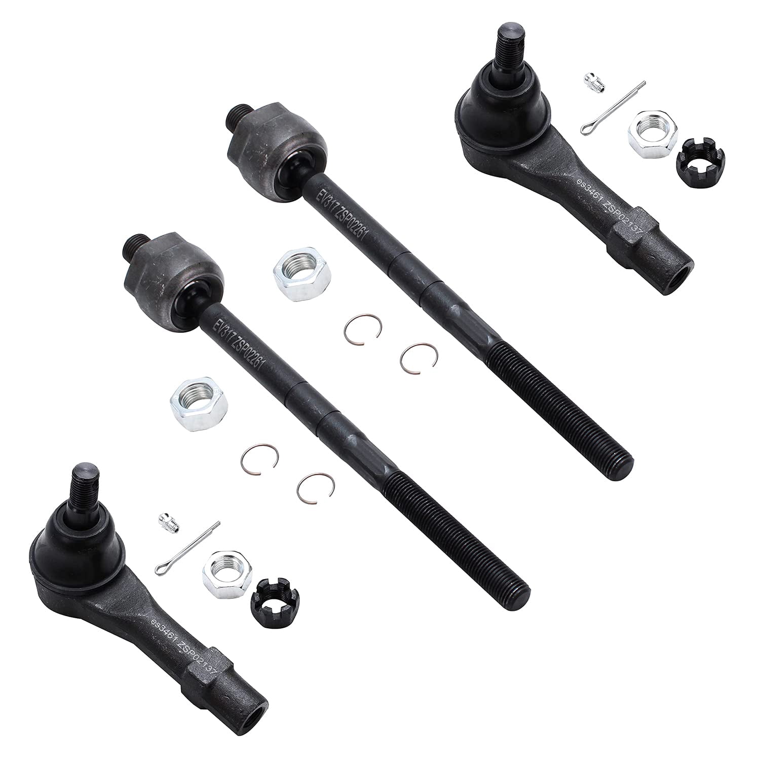 Detroit Axle - Front End 12pc Suspension Kit for Ford Ranger Mazda B2300 B2500 B3000 B4000, 2 Upper Control Arms 2 Lower Ball Joints 4 Inner Outer Tie Rods 2 Boots 2 Sway Bars Replacement