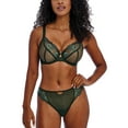thumbnail image 4 of Freya Loveland Plunge Underwire Bra (401002),32GG,Deep Emerald, 4 of 5