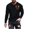 thumbnail image 2 of Styesk Chemises pour Hommes Haut Imprimé à Manches Longues Haut/chemise à Manches Longues à Col Rond pour Hommes, 2 of 4