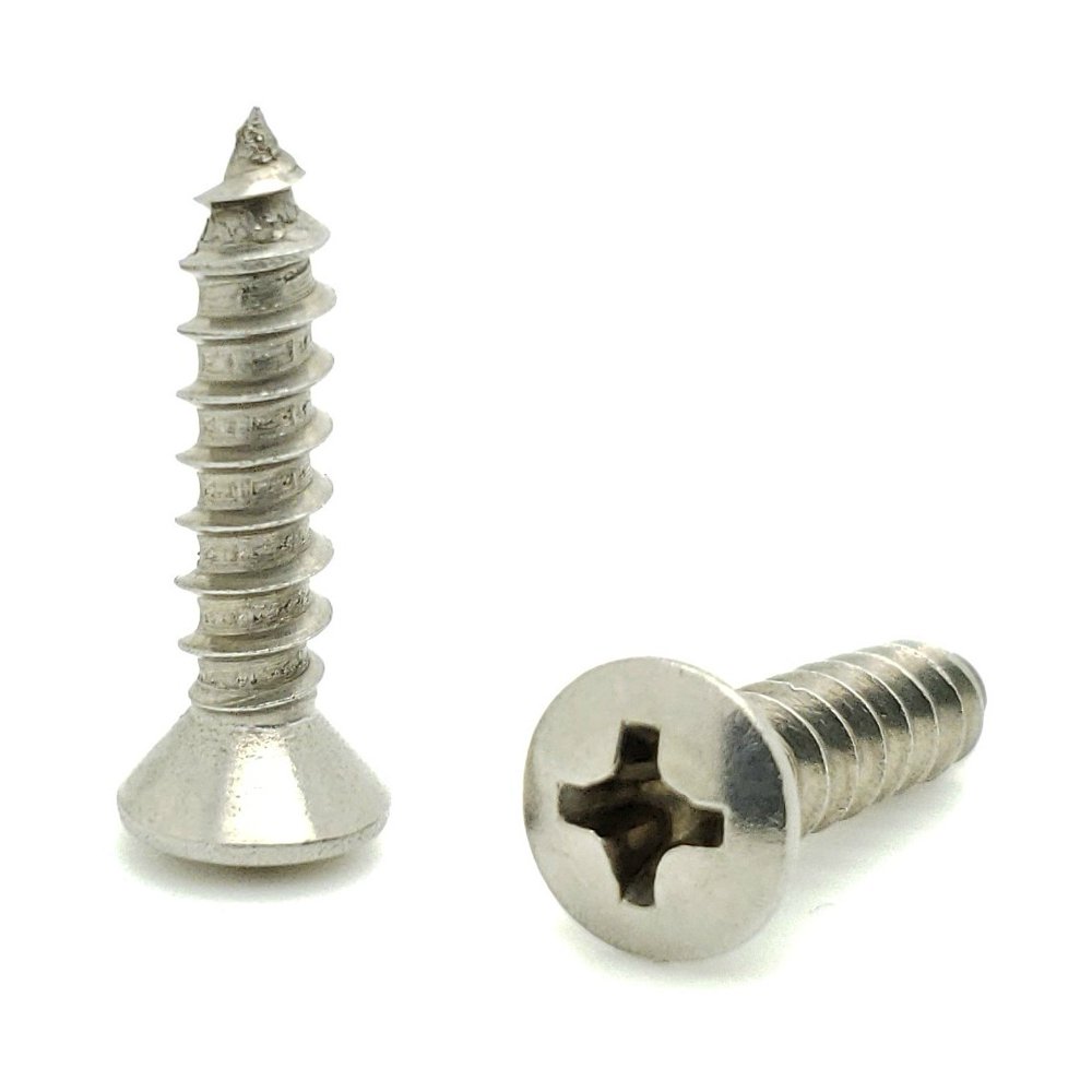 300 Qty 8 x 3/4" Oval Head 304 Stainless Phillips Head Wood Screws