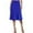 Blue, variant on Women's Solid Lightweight Flare Midi Skirt with Pull On Closure for Effortless Comfort and Style