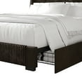 thumbnail image 5 of Castle Place Corduroy Velvet Queen Platform Bed With Storage, Brown, 5 of 11