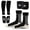 Black, variant on MediCaptain Soccer Training Bundle for Soccer Cleats with Grip Socks, Shin Guards, Pre-cut Sock Sleeves and Straps, US Mens, Women with Size 8 to 12, White