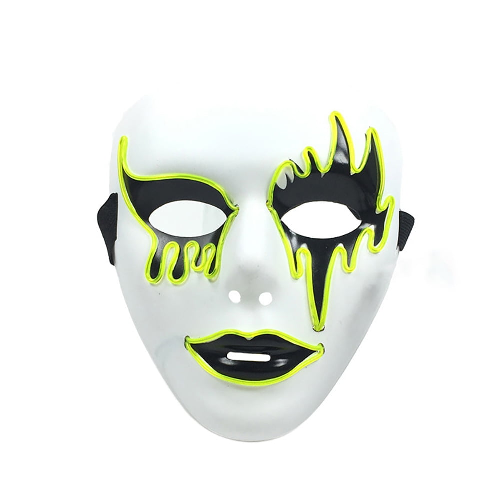 El Wire Glowing Mask Luminous LED Light Up Cool Christmas Halloween DJ Birthday Cosplay Masks