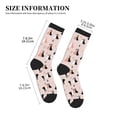 thumbnail image 3 of Rocae White And Black Rabbit for Adult Socks Casual Athletic Stretchy Loose Socks for Women Men Non-Slip Middle Tube Socks, 3 of 7