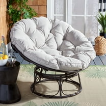 SAFAVIEH Kiraya Outdoor Patio Papasan Chair, Brown/Grey
