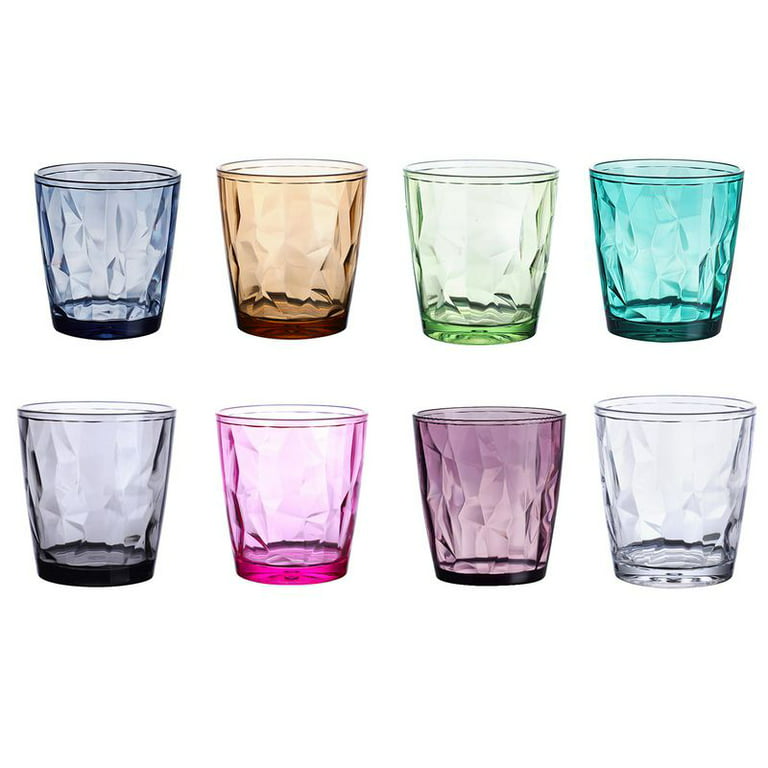 EgieMr Unbreakable Drinking Glasses, 5 Oz Plastic Tumblers Cups Set of 6 in  3 Assorted Colors