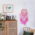 thumbnail image 6 of Dserhfy Dreamcatcher Feather Decor Pendant Luminescent Ornament Heart Shape Design Hanging Dream Catcher for Bedroom, 6 of 8