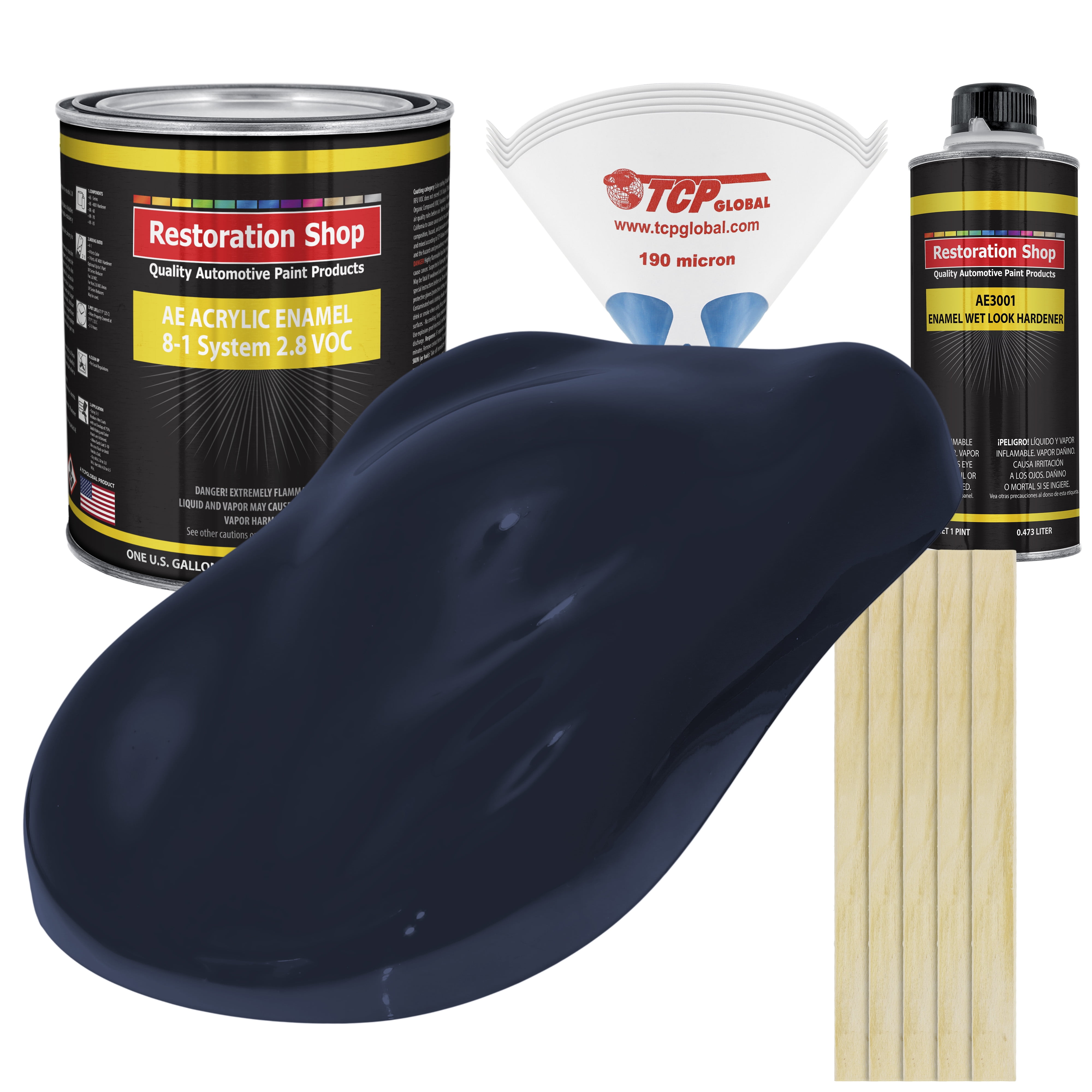 Midnight Blue Gallon Kit Single Stage ACRYLIC ENAMEL Car Auto Paint Kit