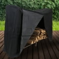 thumbnail image 6 of Sunnydaze 22" x 72" x 44.5" Black Solid Firewood Log Rack Cover, 6 of 9