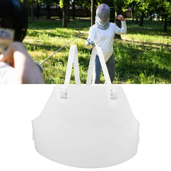 Fencing Chest Guard, Lightweight Breathable Adjustable Strap Men Fencer Breast Protector Thickened PVC Material Fits Soccer Baseball Rugby for Many