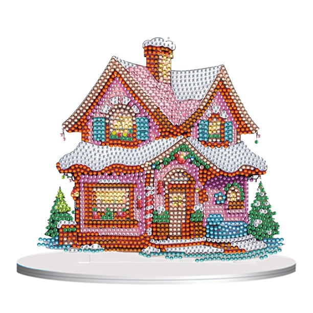 Kits Arte Diamantes Escritorio Sala Nieve Redonda Creativo Colorido para Adultos Principiantes