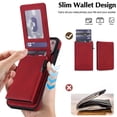 thumbnail image 5 of Leather For iPhone 17 Pro Max Case With  2-in-1 Pop-up Card Holder, Wallet Case For Women Men With RFID Blocking, Durable Leather Kickstand Magnetic Clasp Shockproof Phone Case,Red, 5 of 8