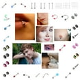 thumbnail image 5 of 10Pcs 16G 1.2mm Clear Acrylic Lip s Labret Studs Jewelry Ear Ear Retainer Bar for Women Men, 5 of 5