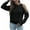 Black, variant on Fesfesfes Women Sweater Casual Solid Round Neck Long Sleeve Loose Sweater Fall Blouse Tops Under $10