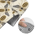 thumbnail image 5 of Honeii Flying Bees1 Pattern Bathroom Anti-Skid Pad Bathroom Mat Vintage Seamless Pattern Not-Slip Toilet Rug Set, 5 of 6