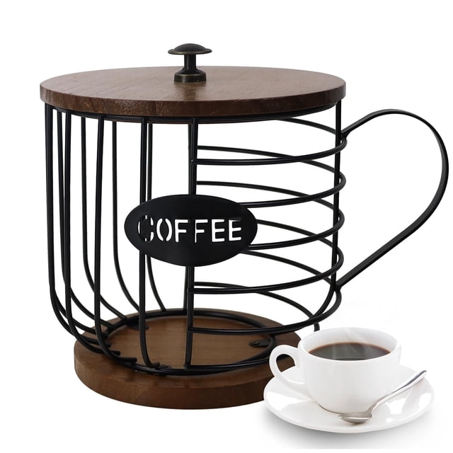 Soporte para cápsulas de café para tazas K, organizador de cápsulas de café con forma de taza, cesta de almacenamiento de cápsulas de café para barra de café