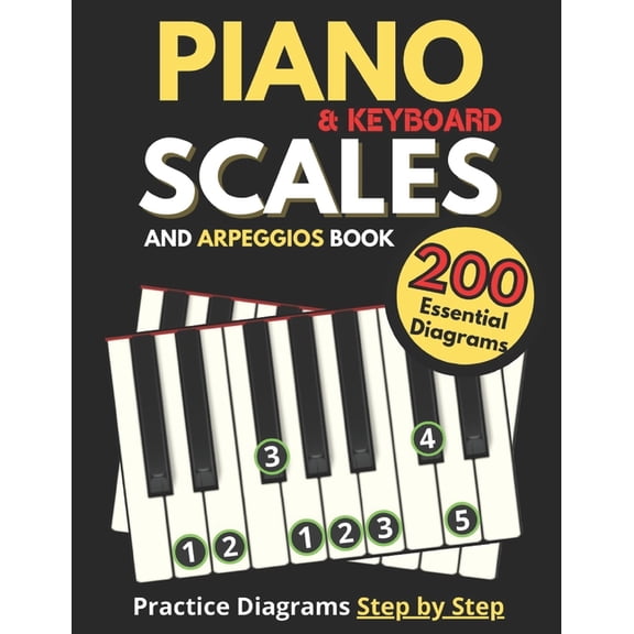 Piano & Keyboard Scales and Arpeggios Book, Practice Diagrams Step by Step: Fundamentals of Piano Practices, All the Major, Minor (Pentatonic, Blues and Modal Scales) Simple Music Theory (Paperback)