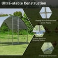 thumbnail image 6 of Gymax Large Metal Chicken Coop Outdoor Galvanized Dome Cage w/ Cover 9 ft x 6.2 ft, 6 of 10
