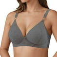 thumbnail image 2 of Lixiuxyad Seamless Underwire Comfortable Full Cup Bra Hot Off The Shelf Bra,Bras for Women Gray 40, 2 of 5