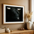 thumbnail image 4 of Shadowed Majesty - Scotland United Kingdom Photography Highland Cow Animal Wildlife Rustic Farmhouse Nature Rural Oak Framed Wall Art Print 5 x 7 inches, 4 of 6