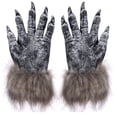 thumbnail image 1 of Disfraz de Halloween, guantes con patas de animales, oso peludo, lobo, gorila, garras de monstruo, juego de rol, guantes para disfraz de fiesta temática, 1 of 5