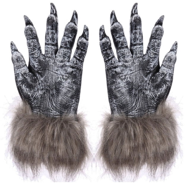 Disfraz de Halloween, guantes con patas de animales, oso peludo, lobo, gorila, garras de monstruo, juego de rol, guantes para disfraz de fiesta temática