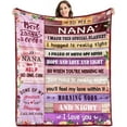 thumbnail image 1 of LHSHID Nana Gifts BlanketNana Birthday GiftsGifts for Nana from Grandchildren GranddaughterXmas Gifts for Nana GrandmaNana Gifts from GrandkidsBest Nana Ever Gifts Throw Blanket 30"x40", 1 of 6