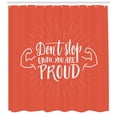 thumbnail image 3 of Ambesonne Fitness Shower Curtain, Dont Stop Arms Biceps, 69"Wx75"L, Dark Coral White, 3 of 3