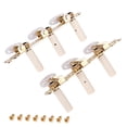 thumbnail image 3 of Graflsoa Gold-Plated Guitar Tuning Knobs with White Acrylic Heads, 2-Pack for Left & Right Strings, 3 of 6