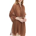 thumbnail image 6 of Lumtrix Vintage Scarf Fringed Edges Lightweight Breathable Wrap Sheer Daily Outdoor Shawls Khaki One Size, 6 of 8