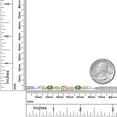 thumbnail image 4 of Gem Stone King 925 Silver and 10K Yellow Gold Peach Morganite and Green Peridot and White Lab Grown Diamond Bracelet for Women (1.71 Cttw, Gemstone October Birthstone, Oval, Wheat Chain, 6.5 inches), 4 of 5