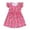 Pink, variant on Girls Casual Baseball Print Dress with Flounce Playful Summer Outfit Toddler Clothes