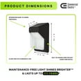 thumbnail image 6 of Commercial Electric 75W Equivalent Integrated LED Bronze Outdoor Wall Pack Over Door Light, 1500 Lumens, 6 of 8