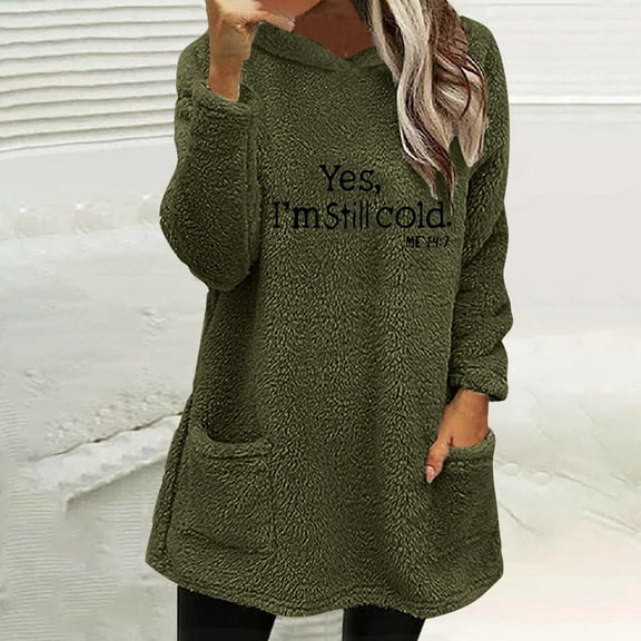 Neewe Women's Winter Warm Sherpa Lined Fleece Crewneck Sweatshirt Pullover Loungewear Tunic Tops