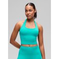 thumbnail image 2 of CRZ YOGA Butterluxe Halter Padded Longline Sports Bras For Women Open Back Crop Tops Workout Gym, 2 of 6