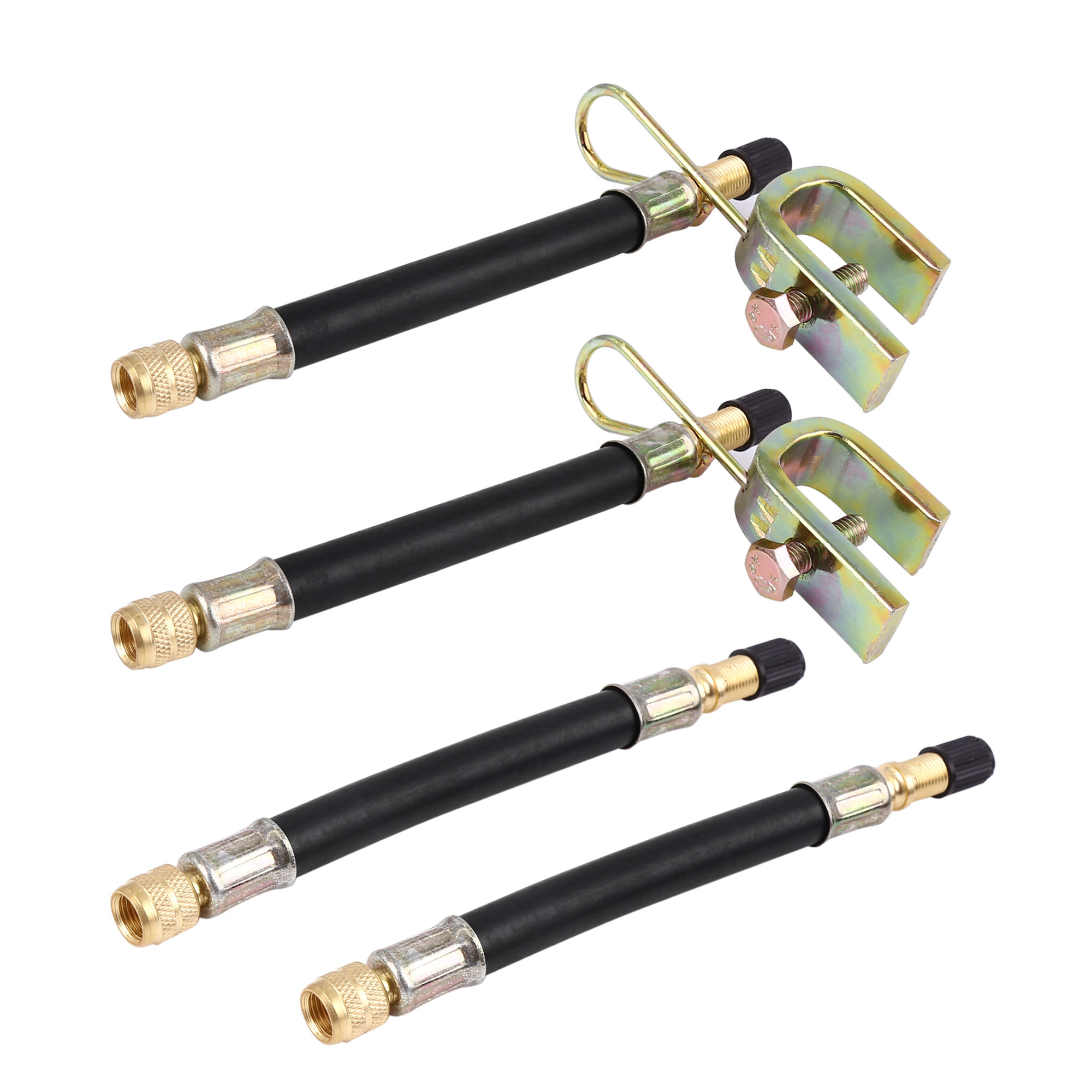 Unique Bargains 4pcs 140mm Flexible Rubber Tire Valve Stem Extension