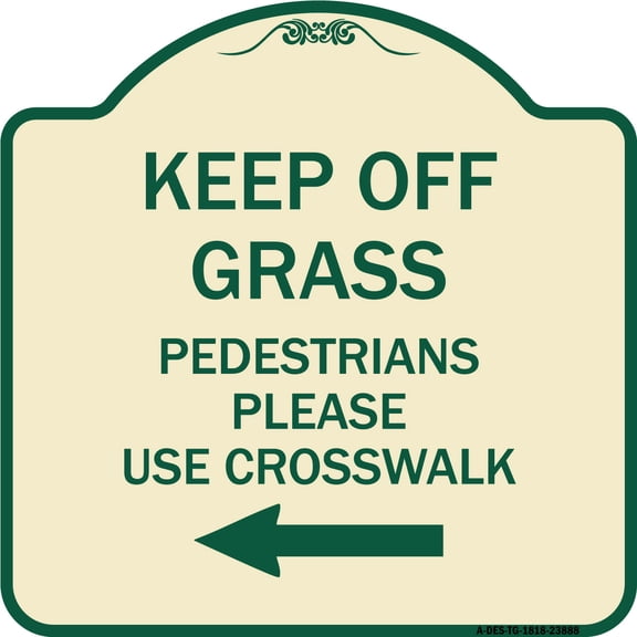 SignMission Designer Series Sign - Lawn Boss Sign Stake Kit | Tan & Green 18" X 18" Heavy-Gauge Aluminum Architectural Sign | Protect Your Business & Municipality | Made in the USA