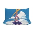 thumbnail image 4 of Quilt Cover Set Fashionable Printed Bedding Covers with Pillowcase Home Textiles, Paris Pride Eiffel Tower Twin (68"x86"), 4 of 5
